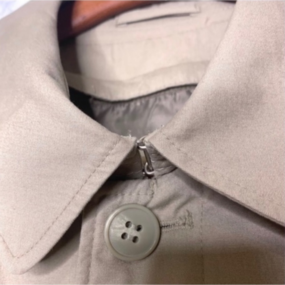 London Fog Vintage Men’s Tan Belted Trench Coat With Detachable Liner Size 42R - Picture 12 of 15
